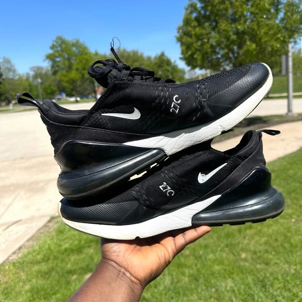 Nike Air Max 270 Men's Athletic Shoes Size 12 Black Anthracite White - Picture 12 of 14